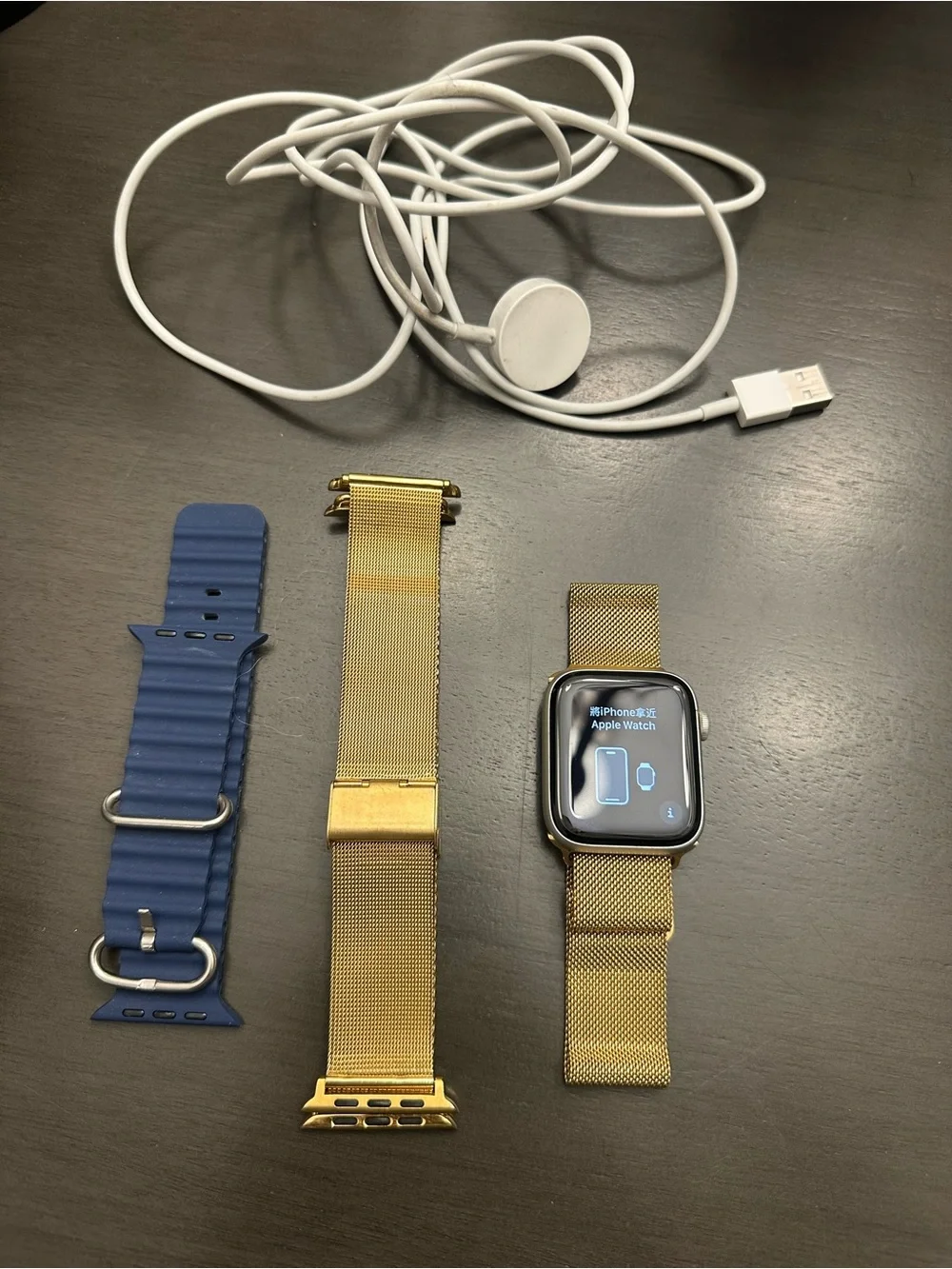 Apple Series 5 44MM Smartwatch Silver Titanium with Extra Bands